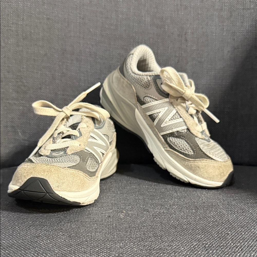 New Balance Gray and silver Athletic Shoes kids